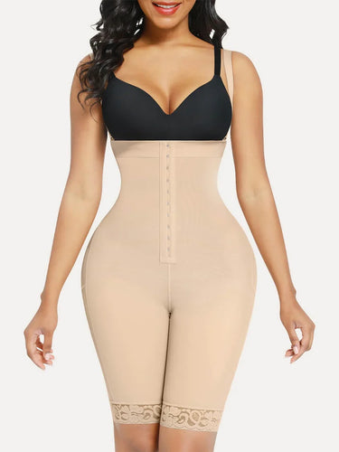 Reta High Waisted Knee Length Fajas Shorts Shapewear best shapewear mid section and thighs front photo