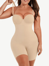 Load image into Gallery viewer, Reta Fancy Cupped Mid-Thigh Tummy Control Bodysuit Shapewear skin in color front photo