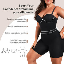 Load image into Gallery viewer, Reta Fancy Cupped Mid-Thigh Tummy Control Bodysuit Shapewear