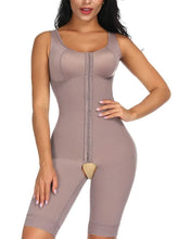 Load image into Gallery viewer, Reta Ultimate Stretch Nude Hooks Crotchless Unpadded Fajas Bodysuit Shapewear in brown photo