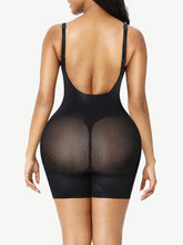 Load image into Gallery viewer, Reta Seamless Low Back Full Body Shapewear black in color back photo
