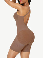 Load image into Gallery viewer, Reta Seamless Low Back Full Body Shapewear brown in color side photo