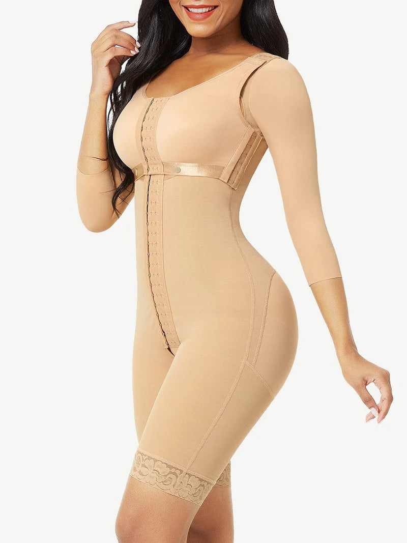 Reta Hourglass Post-surgical Body Shaper With Sleeves Good Elastic Shapewear the best full body shapewear front photo