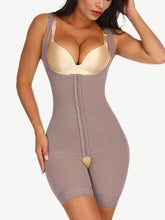 Load image into Gallery viewer, Reta Hook Open Crotch Underbust Fajas Bodysuit Breathability Shapewear the best shapewear for mid section and thighs front photo