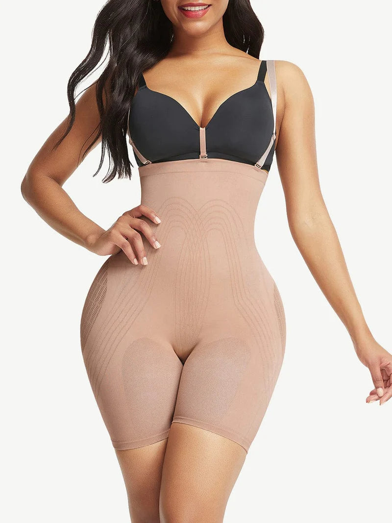 Reta High Waisted Shapewear With Bra Clips Tight Fit Shapewear the best shapewear for thighs and midsection front photo