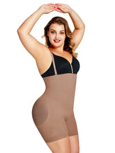 Load image into Gallery viewer, Reta Classic Style Bodysuit Slimming Butt Lifter Tummy Compression Full Body Shapewear brown color front photo is the best plus size in the USA front photo
