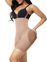 Load image into Gallery viewer, Reta Classic Style Bodysuit Slimming Butt Lifter Tummy Compression Full Body Shapewear brown color side photo