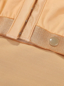 Reta Full Body Shaper Glue Zipper Open Crotch Lace Firm Foundations Shapewear